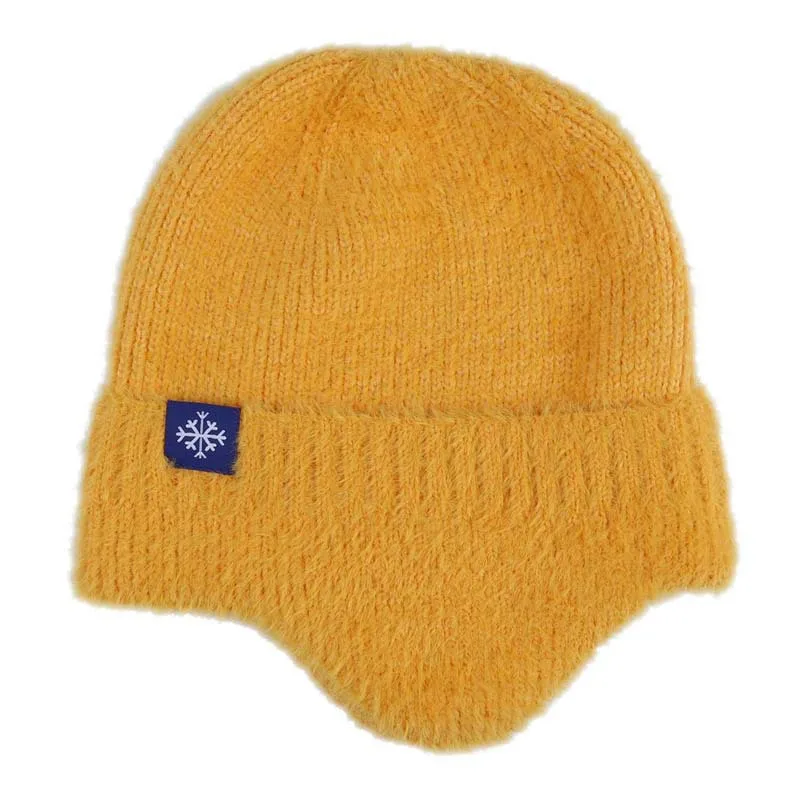 

Beanies Hat For Woman Winter Knitted Acrylic Skullies Autumn Streetwear Goth Bonnet Lady's Ear Protected Nightcap Head Wrap