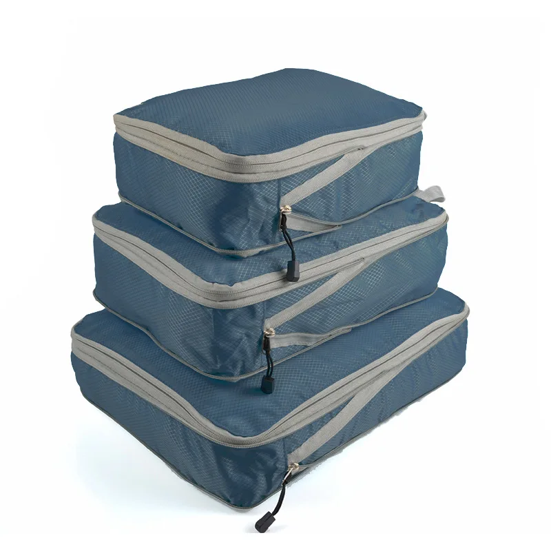 Compressible Packing Cubes Foldable Waterproof Travel Storage Bag Suitcase Nylon Portable With Handbag Luggage Organizer