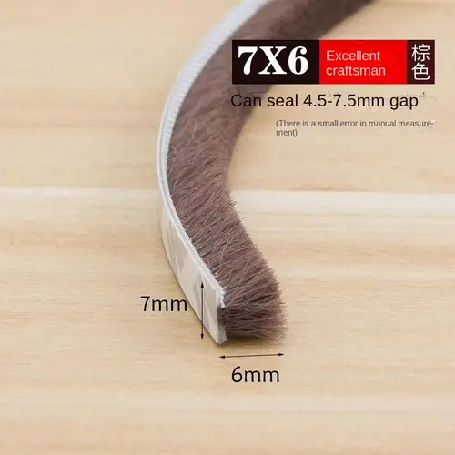Self-adhesive Bristles Wool Pile Weatherstrip Door Window Brush Seal 7/9 X 5mm 9mm 12mm 15mm 23mm Warm Winter Gray White Brown - Image 11