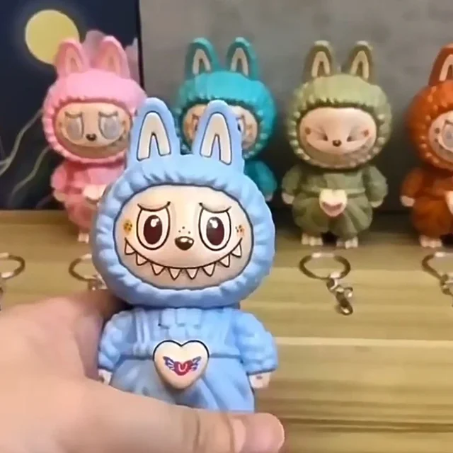 Press Face Changing Doll Toy Pendant Creative Cartoon Keychain Decompression Cute Face Changing Game Car Keychain Desktop Decor 2