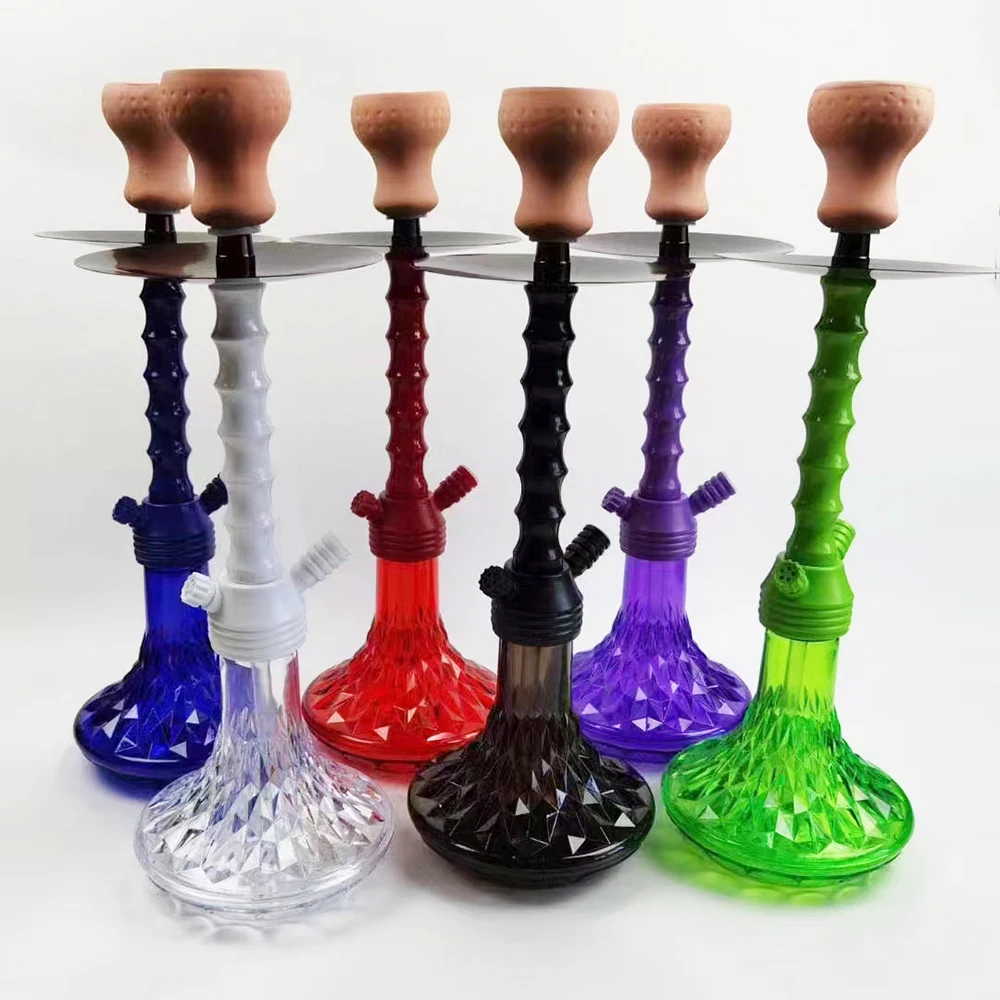 20inch Heght 52cm Acrylic Shisha Hookah Single Hose Ceramics Bowl with Tray Chicha Nargile Water Pipe Accessories