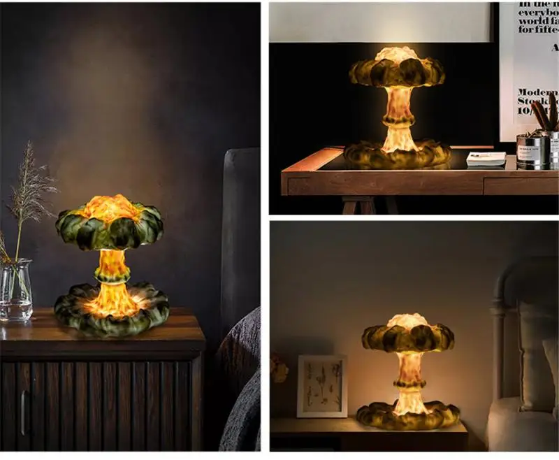 Candeeiro de Mesa Luz da Noite Luz para o Quarto das Crianças Explosão Nuclear Cogumelo Nuvem Sala Estar Ornamento Rgb Decoração Presente 3d 5 Home & Garden