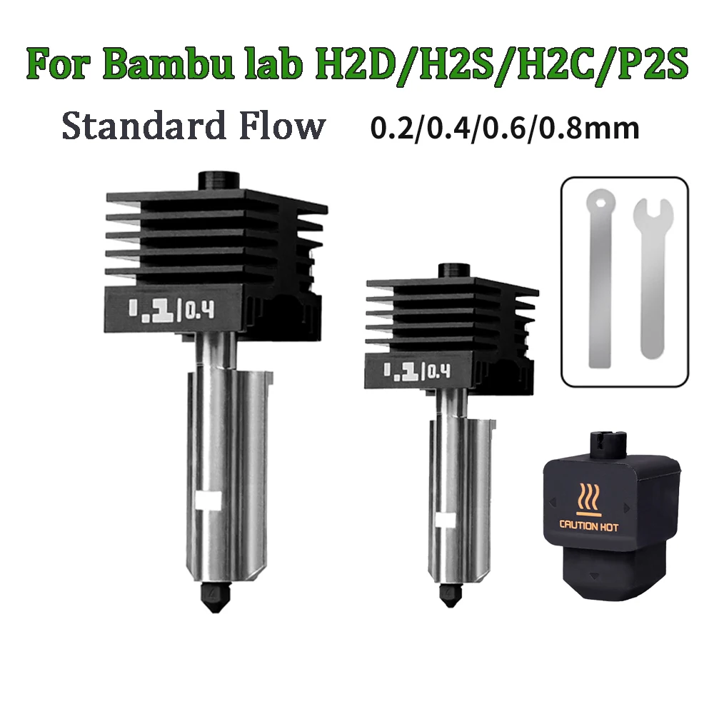 P2SHotendForBambuLabH2D/H2SAssemblyHotendKit0.20.40.60.8MMReplaceableNozzleFor3DprinterBambooLabH2DH2S-AliExpress7
