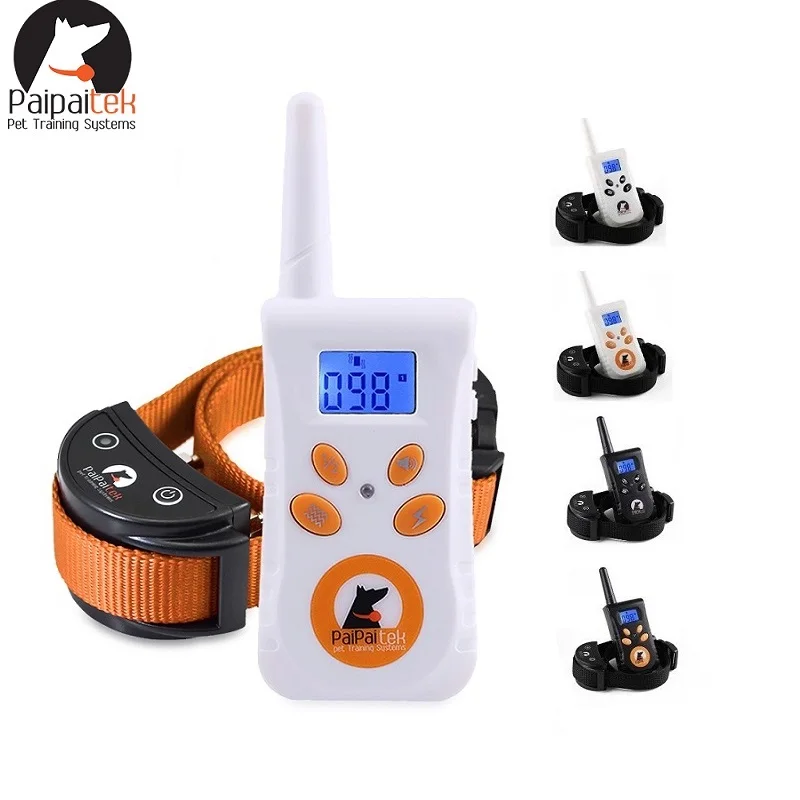

Electric Dog Remote Control Training Collar Pet Anti-Bark Collar For S/M Sized Dogs 550yd Range Rechargeable Waterproof Collar