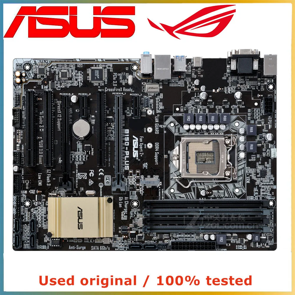 

Для ASUS B150-PLUS материнская плата LGA 1151 DDR4 64G для Intel B150 десктопная материнская плата SATA III PCI-E 3,0 X16