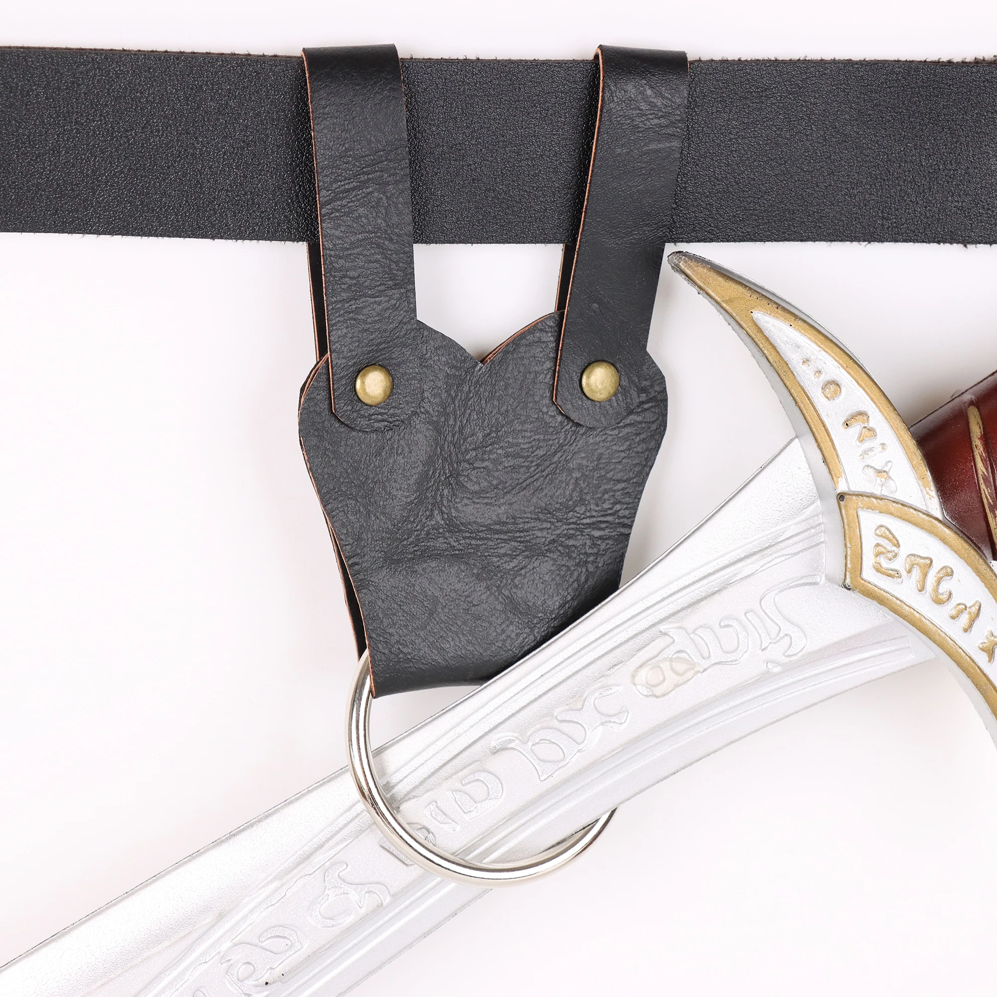 Authentic Viking Medieval Knight Belt Scabbard-Halloween Role Play Weapon Accessory with PU Belt Prop