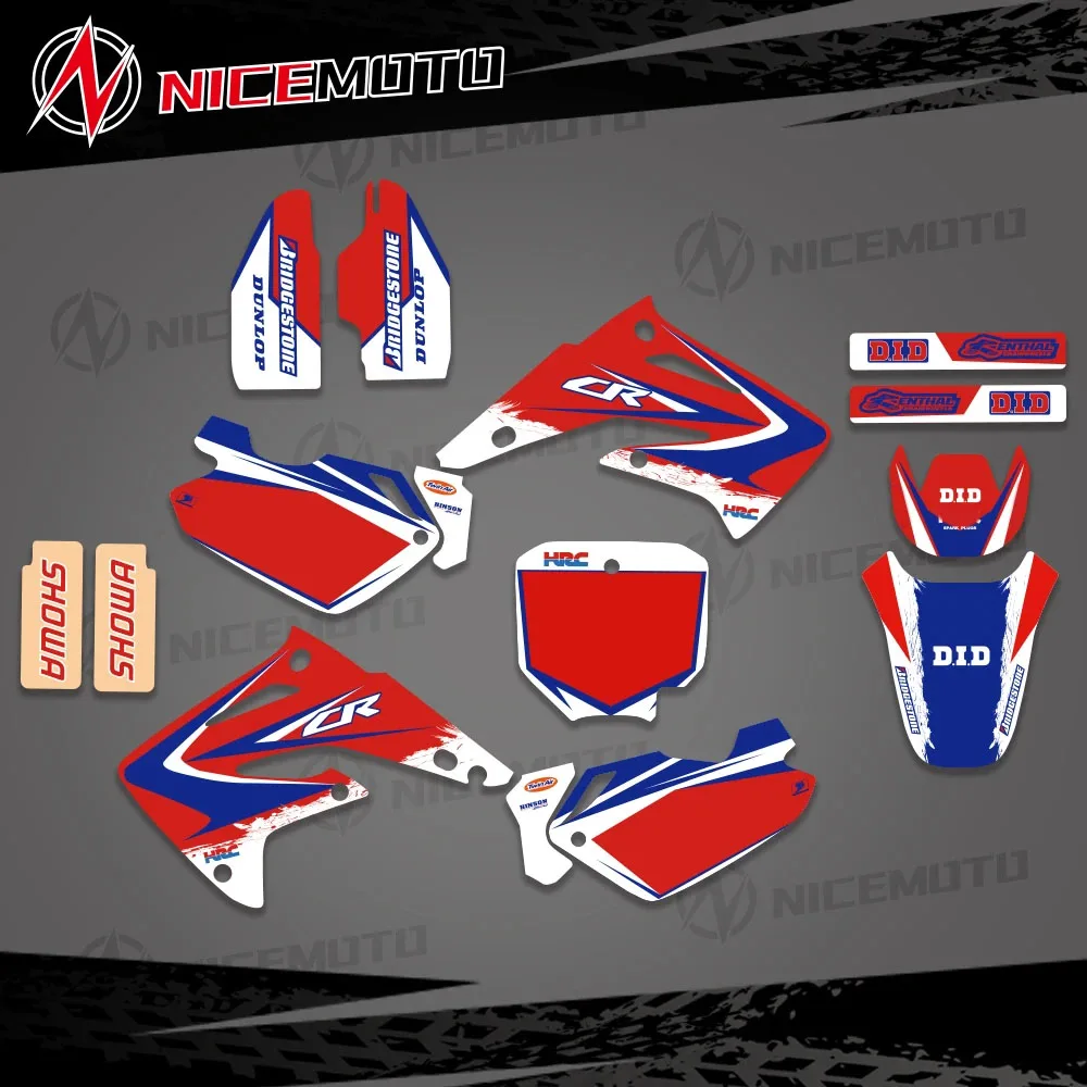 NICEMOTO TEAM GRAPHICS & BACKGROUND DECAL STICKER Kit for Honda CR85R CR85 2003 -2009 2010 2011 2012 CR 85 85R коврики eva skyway chevrolet aveo 2003 2011 s01705116