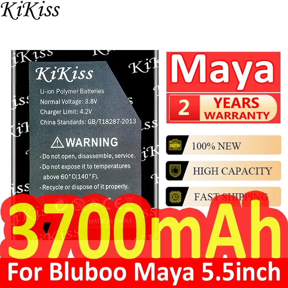 

Мощный аккумулятор KiKiss 3700 мАч/5000 мАч для Bluboo Maya Max, 5,5 дюйма, мобильный телефон