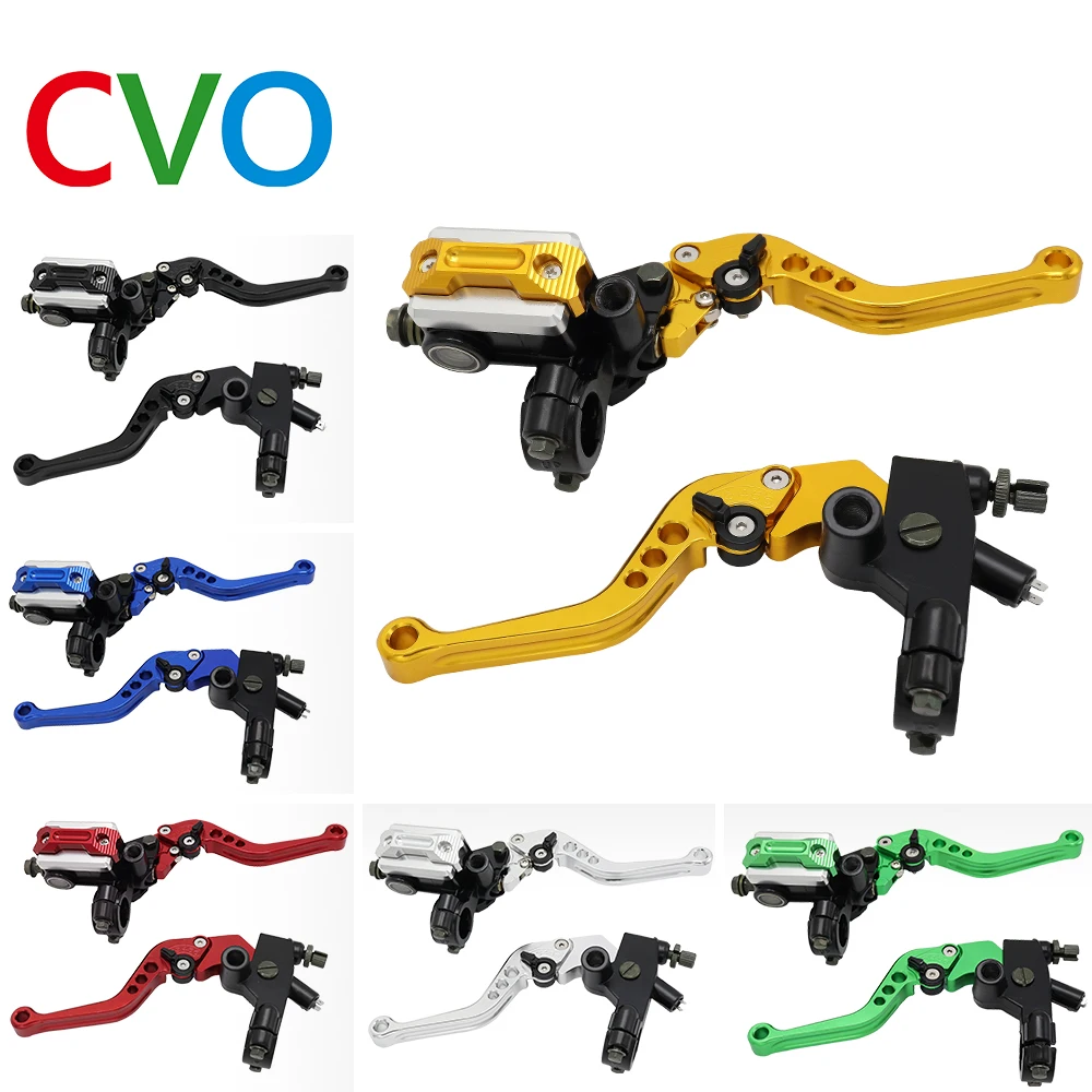 Motorcycle brake clutch pump rod hydraulic master cylinder accessories motorcycle brake lever motorcycle brake hose motorcycle brake pressure switch 7/8 14mm pist for Honda Yamaha