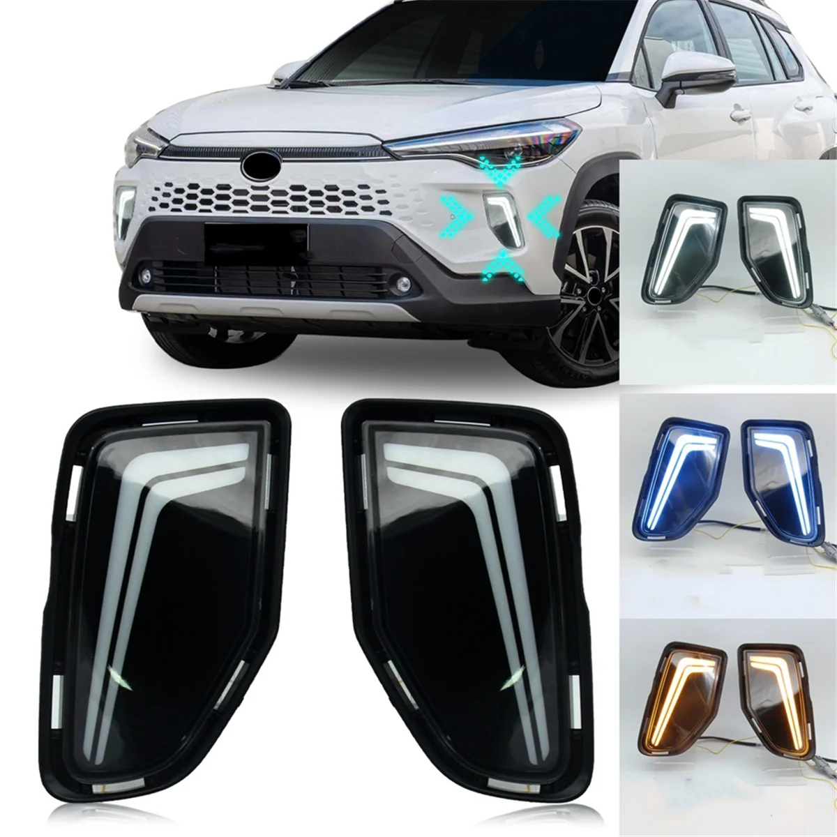 トヨタカローラクロス 2024 車 LED DRL デイタイムランニングライト