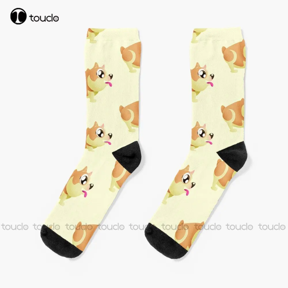 

Doggy Funny Cute Comic Socks Long Socks For Women Personalized Custom Unisex Adult Teen Youth Socks Street Skateboard Socks Art