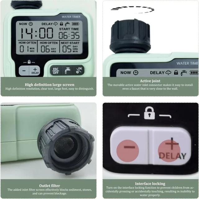 Timing System Outlet Water Timer Precisely Watering Up Outdoor Automatic Irrigation Fully Adjustable Program Watering Timer 5