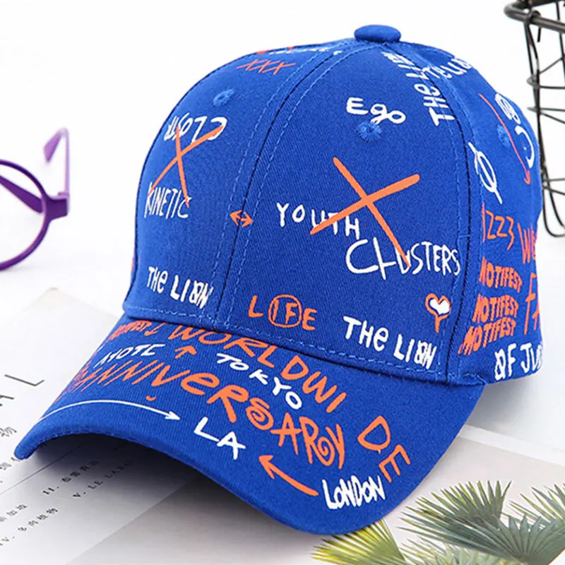 

Boys' hat Four seasons fashion graffiti children's baseball cap girls' casual cap CuHK Children's Street cap