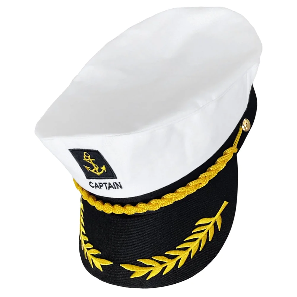 

Captain Hat Boat Captain Hat Embroidered Sailor Hat Cosplay Party Clothing Accessory