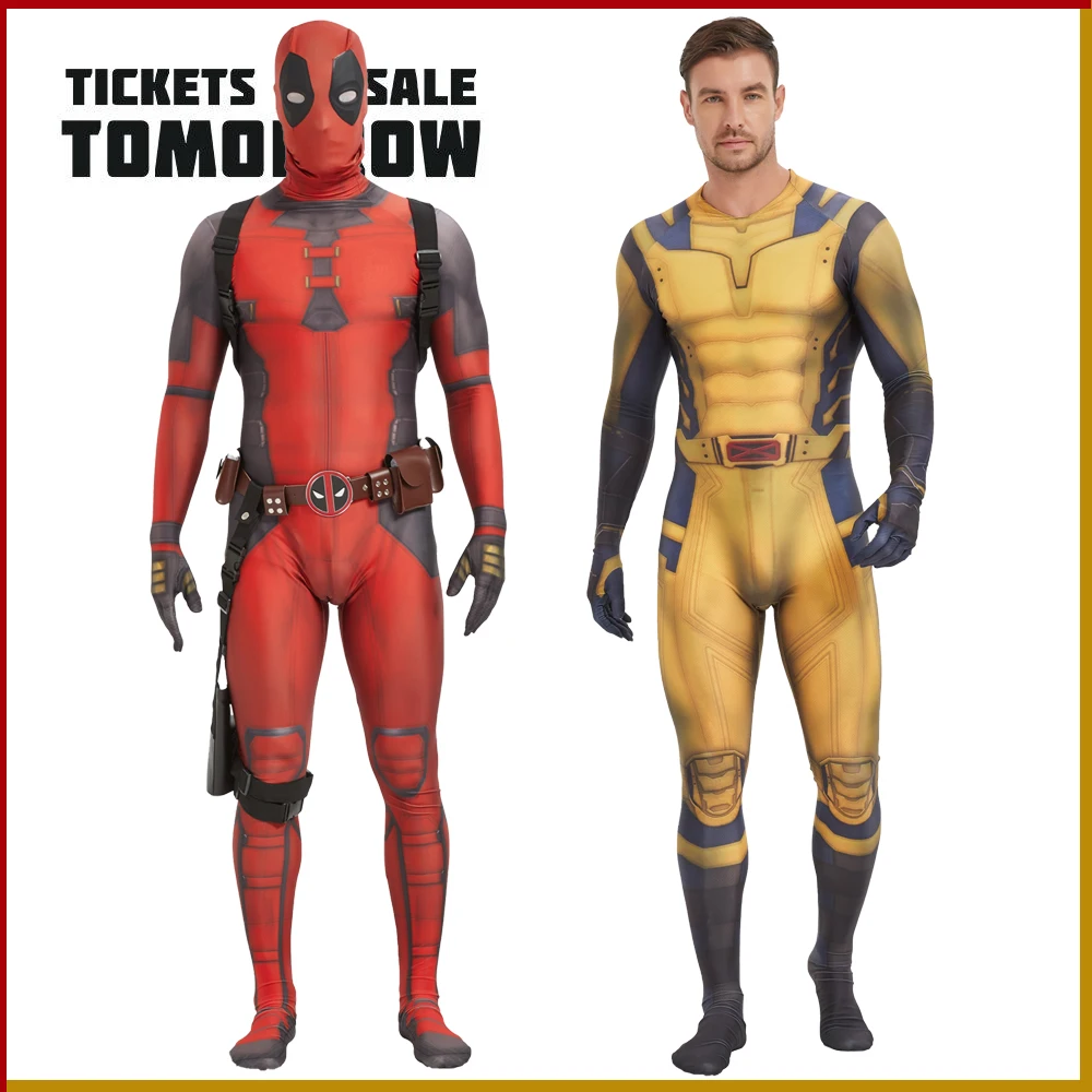

Новинка, костюм Росомаха из спандекса для косплея, комбинезоны Zentai, костюм на Хэллоуин, костюм с поясом, головной убор, маска для косплея