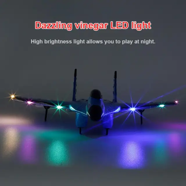 2.4G Remote Control Glider MiG 320 Remote Control Aircraft Stalls Luminous Toy Airplane Foam Fighter RC Fly Toy Children’s Gift 3