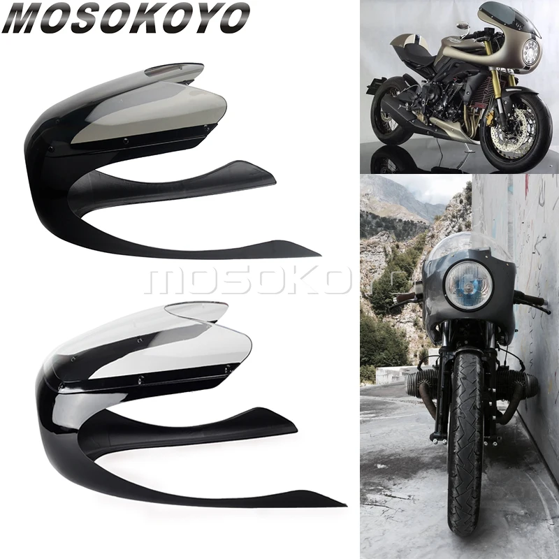 

Мотоциклетная фара 6-1/4 дюйма, обтекатель, ретро, Cafe Racer, защита для Harley, Honda, Yamaha, Suzuki, BMW, универсальная фара на лобовое стекло