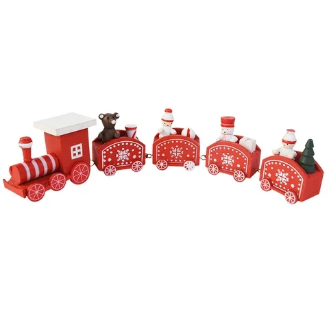 

Wooden Santa Bear Christmas Train Xmas Kid Toys Gift Ornament Navidad 2022 Christmas Decoration Kids New Year Gifts