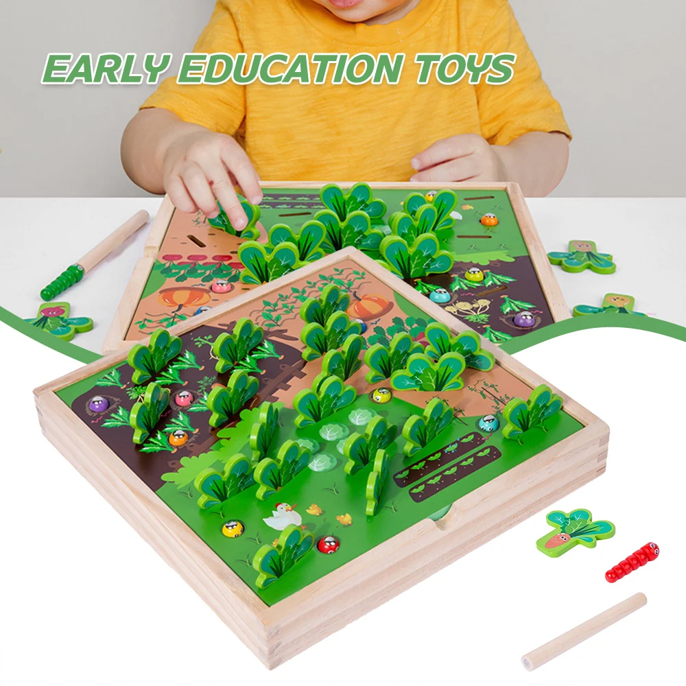 Innovative Vegetable Garden Set Turnip Pulling Toys Wooden Educational