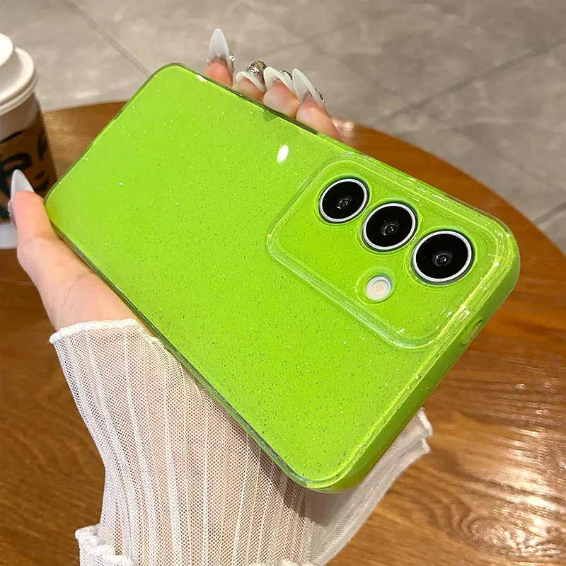 Luxury Glitter Bling Sequins Silicone Soft Case - Jelly Candy Color Shockproof Cover