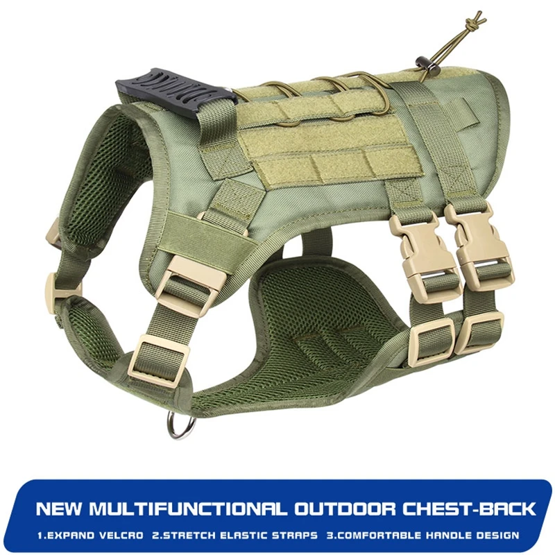 Big Dog Vest German Shepherd Durable Pet Harness For Small Large Dogs Training Tactical Dog