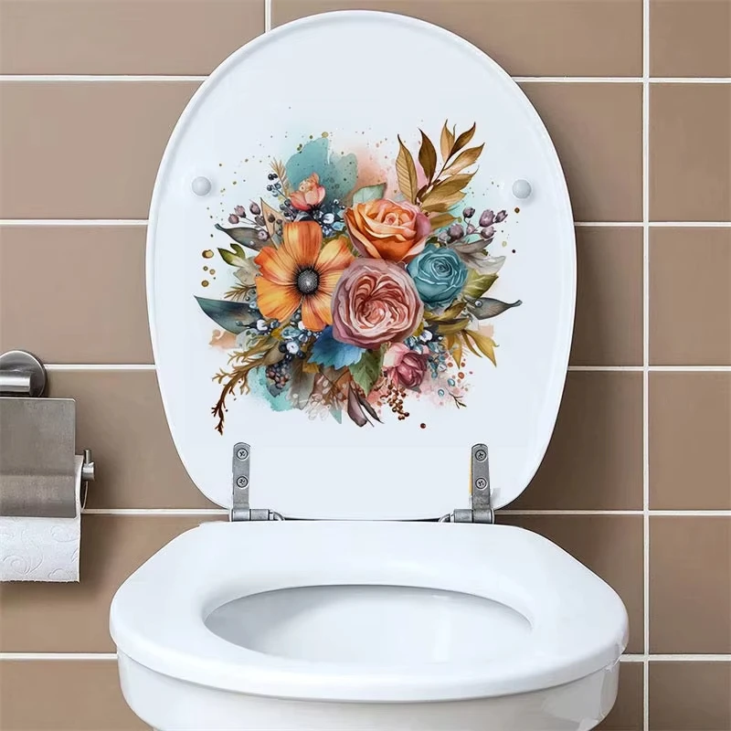 Gorgeous Bouquet Wall Sticker Bathroom Toilet Decor Living Room Cabinet Refrigerator Home Decoration Decals E85