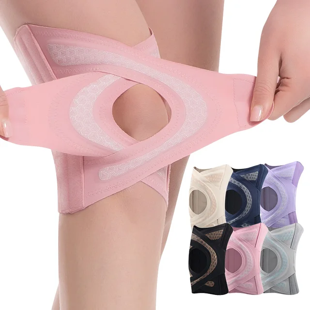 Thin Cross Sports Knee Brace Meniscus Protection Knee Support for Running Fitness Tennis Sports Non-Slip Compression Knee Sleeve