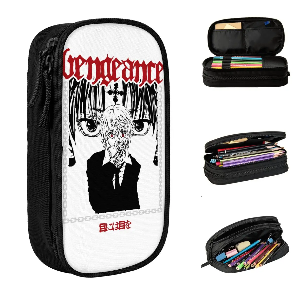 

Hunter X Hunter отомстительный карандаш, ранцы с искусственным рисунком в стиле аниме, школьные принадлежности большой емкости для девочек и мальчиков, косметические пеналы