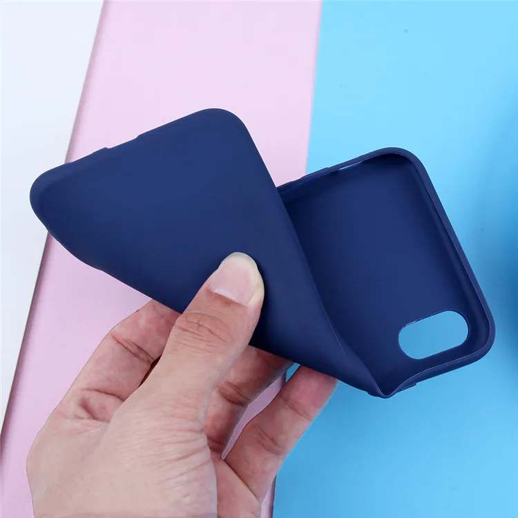 Candy Color Silicone Phone Case - Cute and Soft Back Cover
