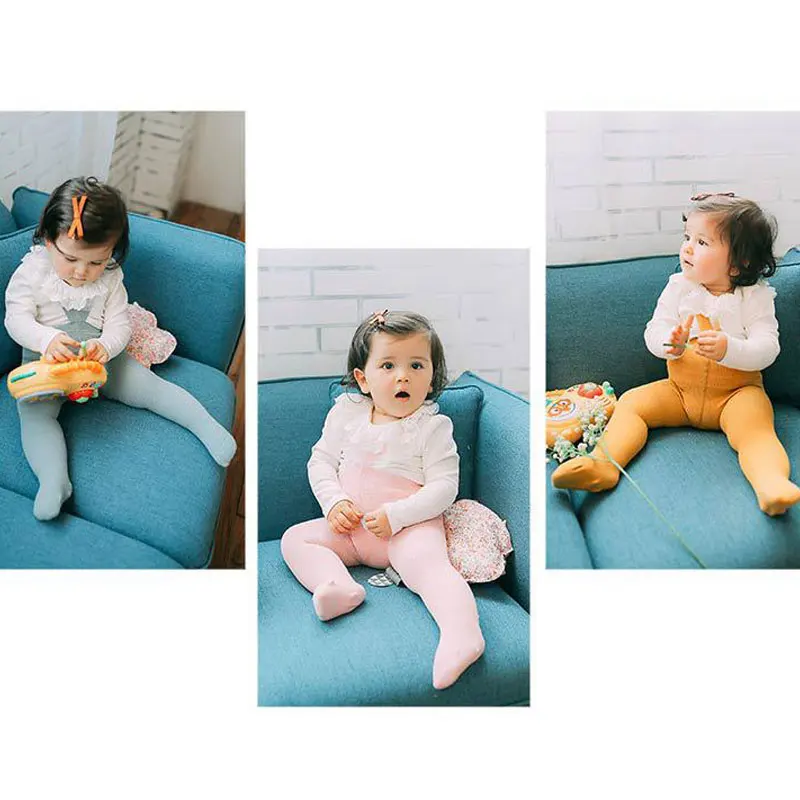 Baby suspenders Baby pantyhose high waist umbilical protection breathable leggings with feet socks child tights baby stockings