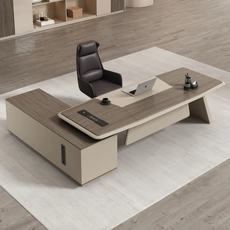 

Executive Storage Office Desk Setup Reception Corner Drawers Computer Desks Organizers Supplies Mesa De Escritorio Furniture