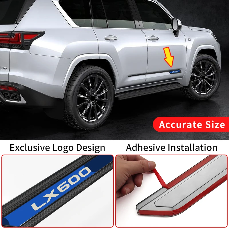 For Lexus Lx600 Door & Waist line kit Chrome Decoration Paste LX 600 Exterior Upgraded Accessories Modification body