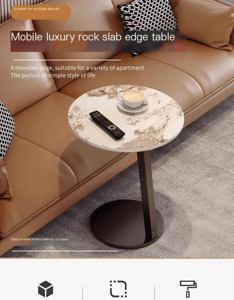Description Picture 2 of itemMarble Mini Coffee Tables Sofa Removable Designer Round Coffee Tables Sofa Side Interior Mesas De Jantar Bauhaus Furniture WZ