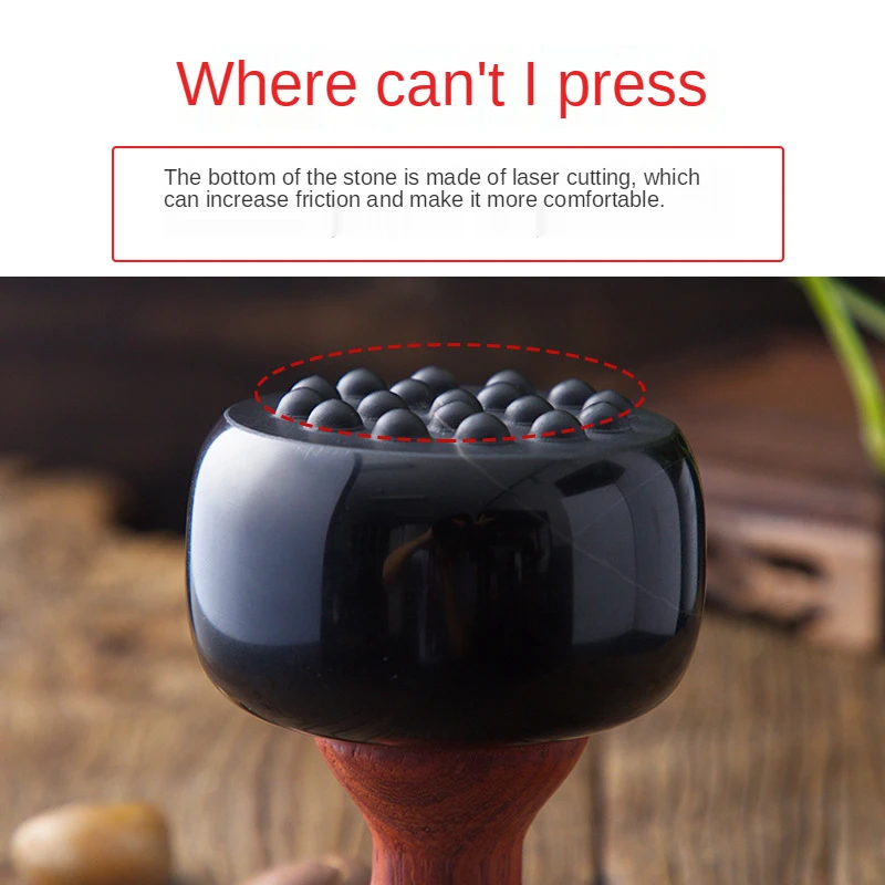 Portable Bianstone Warm Moxibustion Apparatus, Round Massager, Gua Sha Board, Digital Temperature Control Tai Chi Ball