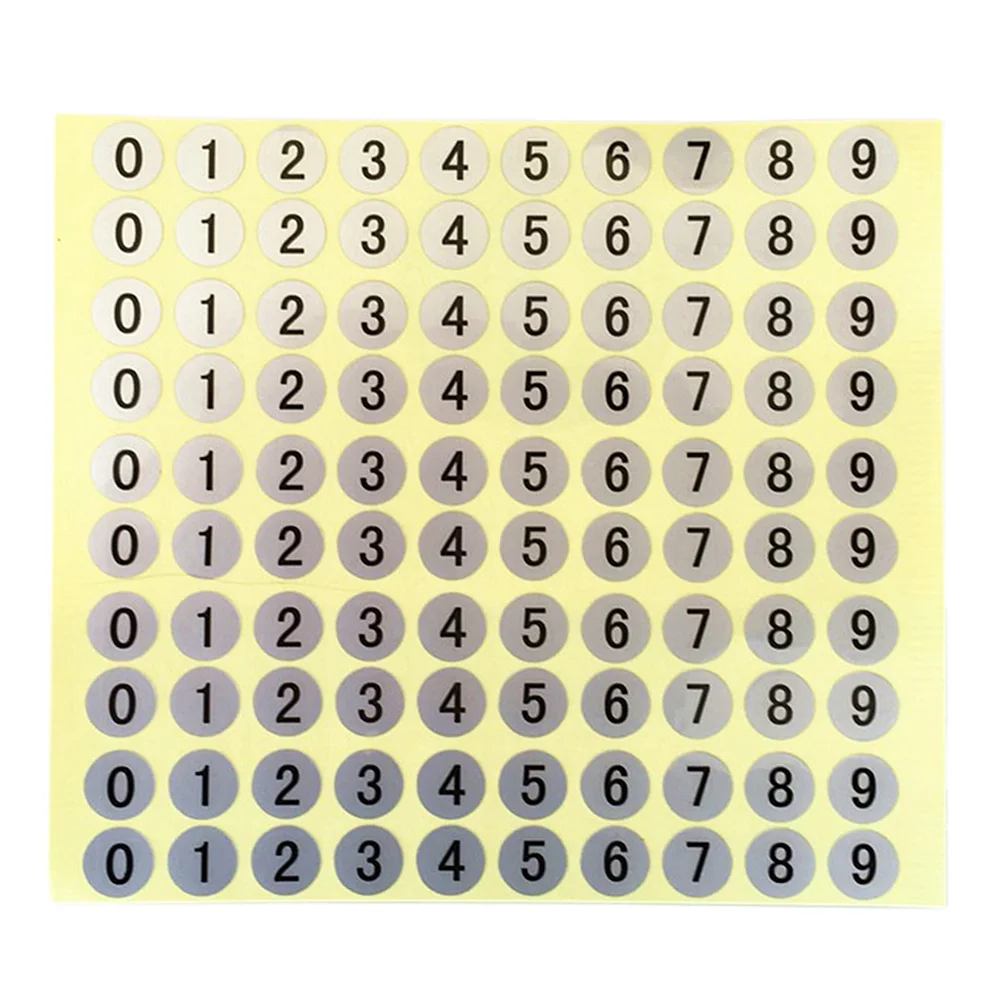 1CM Waterproof Number Stickers 0-9-Single Sheet for Organizing Labeling DIY Projects