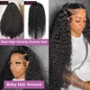 250 Density Deep Wave Wig Human Hair Brazilian Transparent 13x6 Hd Lace Frontal Wig 30 36 40 Inch 360 Full Curly Wigs For Women 2