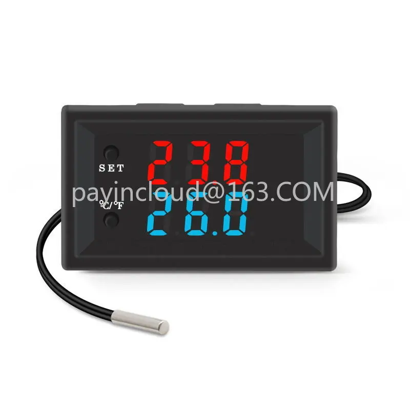 

W2809 Digital Temperature Controller Dual Display Temperature Controller 12V Incubation and Breeding Greenhouse Indoor