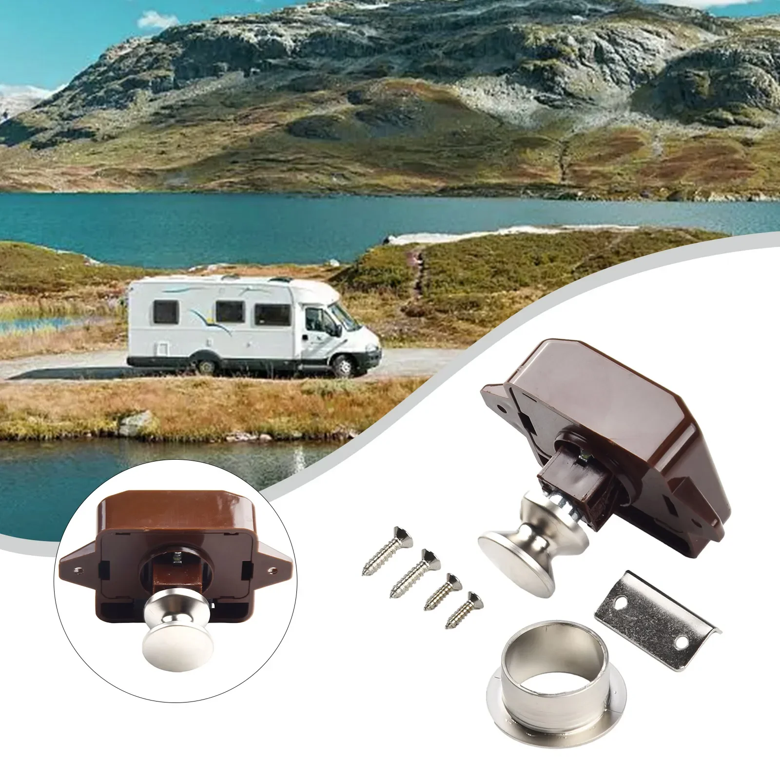 

Catch Lock Push Button Lock Push Button Lock For Trailer&Camper Accessories Simple Installation ABS & Zinc Latch