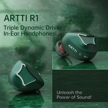 ARTTI R1 HIFI Earphone 2+1 Triple Dynamic Driver In-ear Music Headphone with Detachable 0.78 2pin Connector 3.5/4.4mm Plug Cable 1