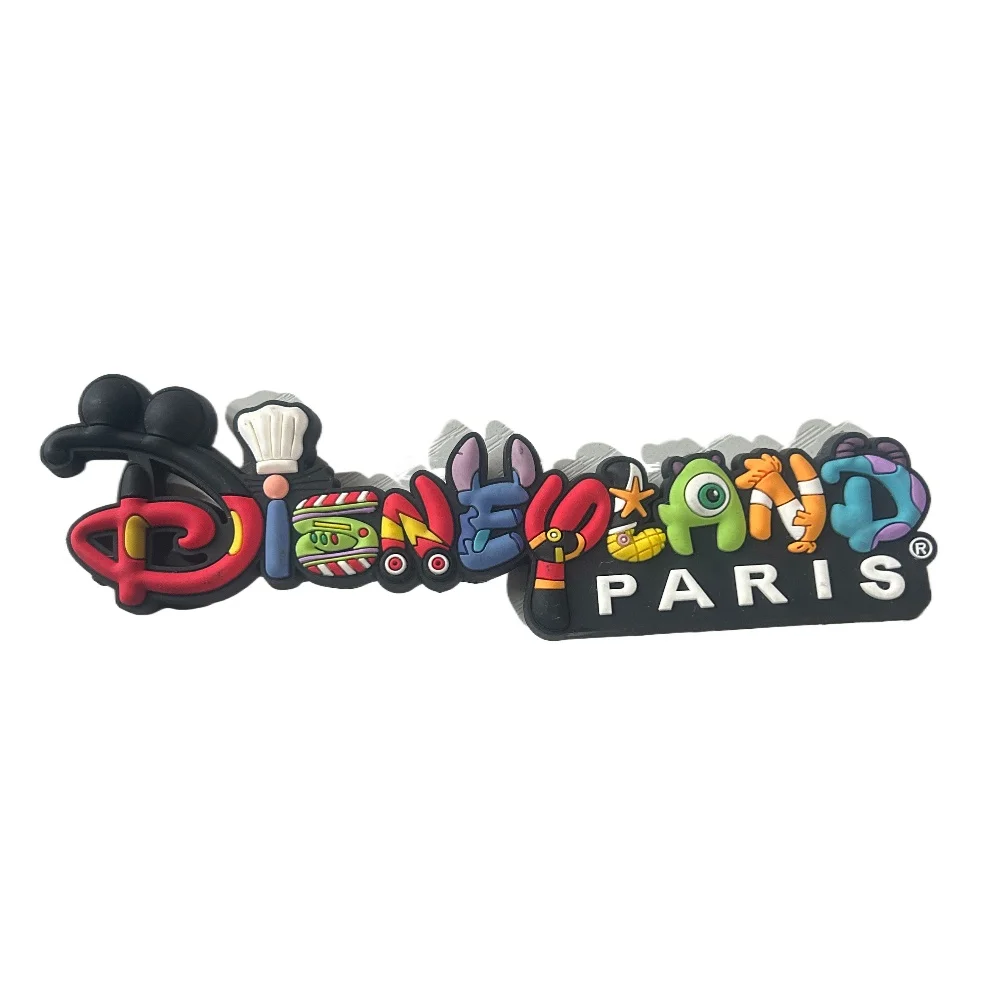 Disney Mickey Mouse Refrigerator Magnets Paris Soft Sticker Fridge Magnet Souvenir