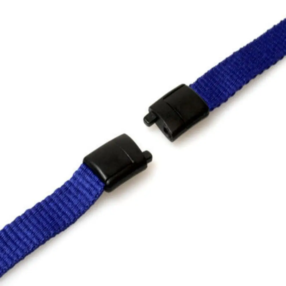 Solid Color Safety Break Metal Clip Lanyard with Lobster Clasp for ID Card Holder (90 cm Length)