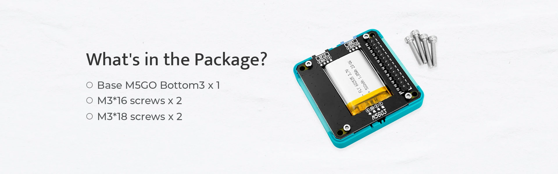 Official M5GO Battery Bottom3 (for CoreS3 only)