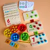 Kids Montessori Wooden Toys Hands Brain Training Clip Beads Montessori Beads Toys Educational Baby Board Math Toys for Children 2