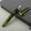 Jinhao 9019 Transparent Color Resin Heartbeat Fountain Pen 0.5mm Ink Student School Stationery Business Office Supplies Gift 4