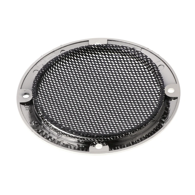 

2 Pcs 3" inch Black o Speaker Cover Decorative Circle Metal Mesh Grille