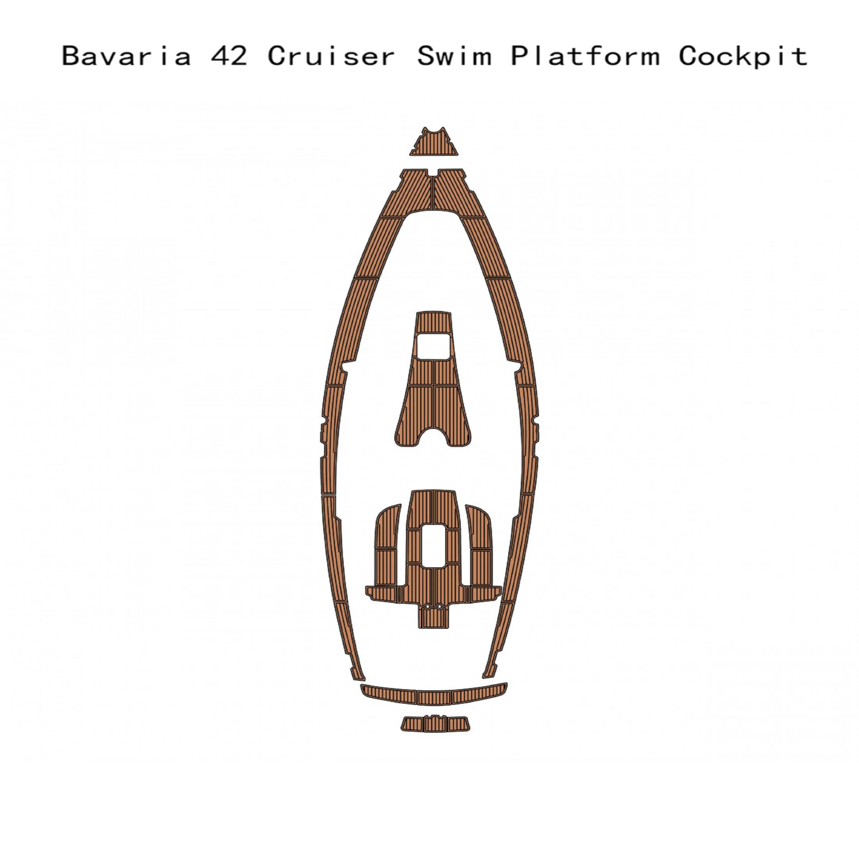 

Bavaria 42 Cruiser Swim Platform Cockpit Pad Boat EVA Foam Teak Deck Floor Mat