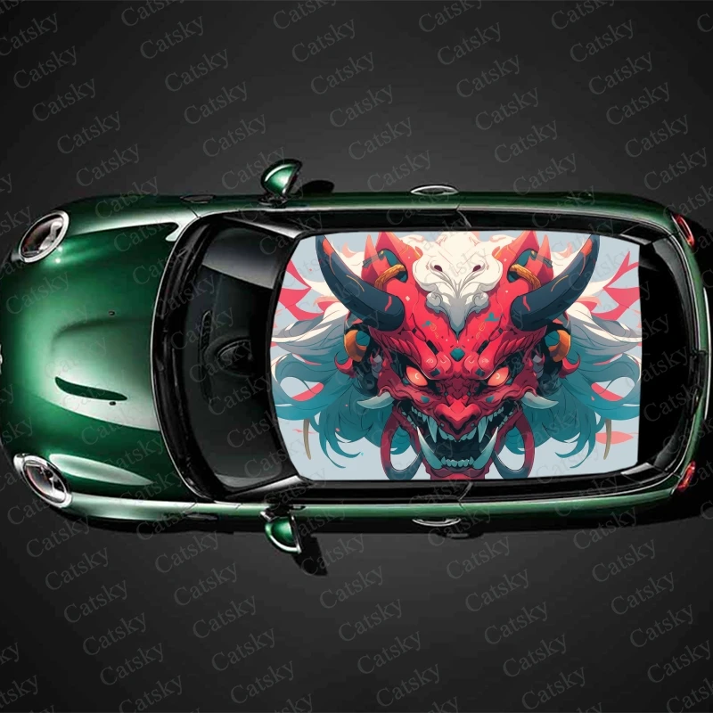 

Самурайская маска, фотопленка, аксессуары для гоночных кроссоверов, упаковка, окрашенная ПВХ пользовательская графическая наклейка для автомобиля