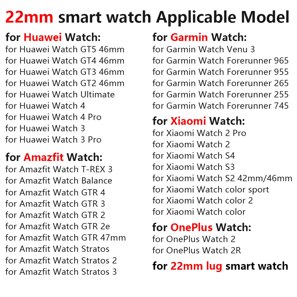 Luxury 22mm Stainless Steel Link Bracelet Wristband