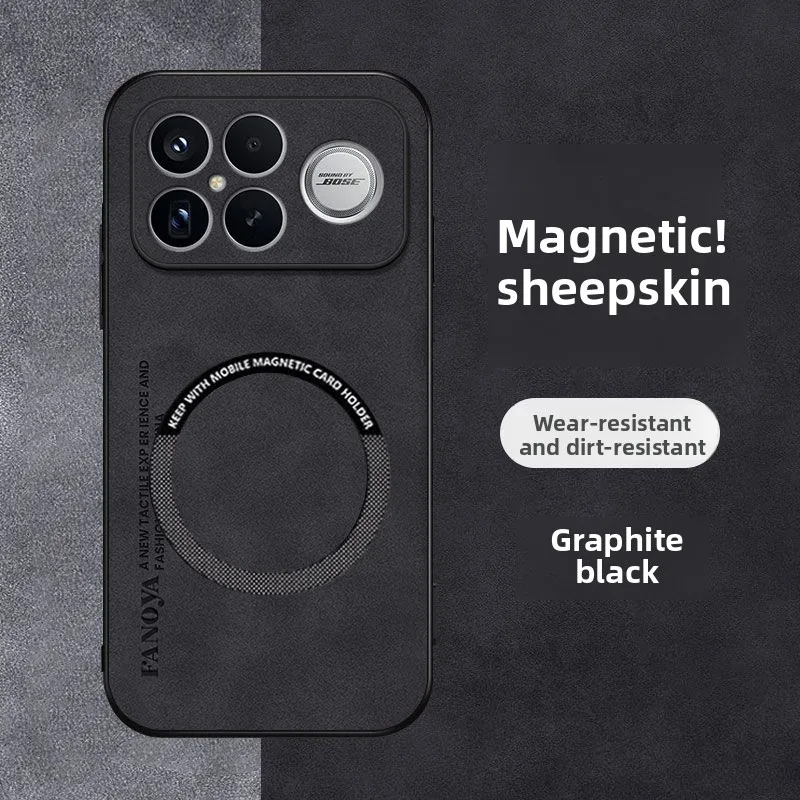 Premium Sheepskin Magnetic Case - Shockproof & Full Camera Protection