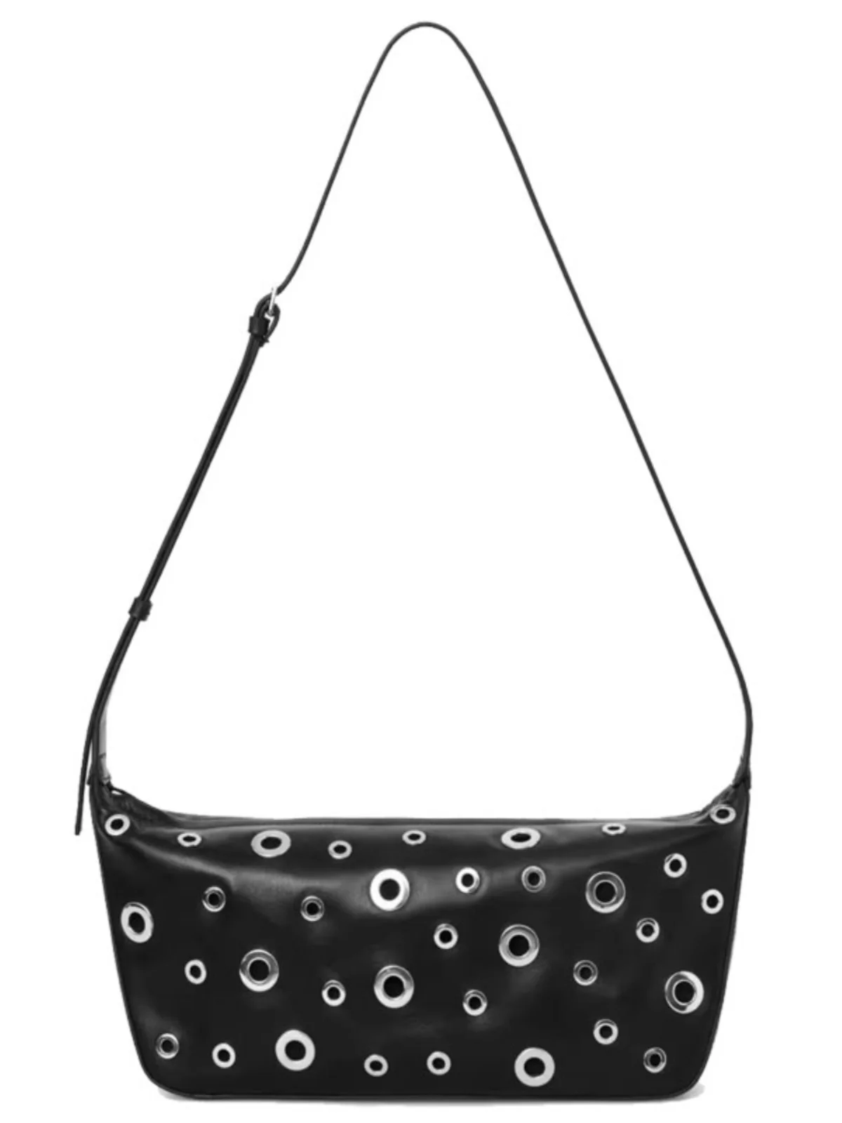 Retro Rivet Decorative Shoulder Bag European And American Motorcycle Wind Studded Purses Leather Armpit Handbag For Women Hot